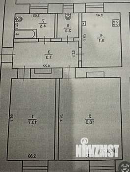 2-к квартира, вторичка, 55м2, 1/3 этаж