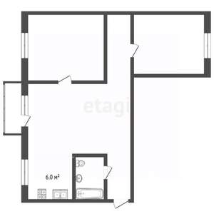 3-к квартира, вторичка, 56м2, 4/5 этаж