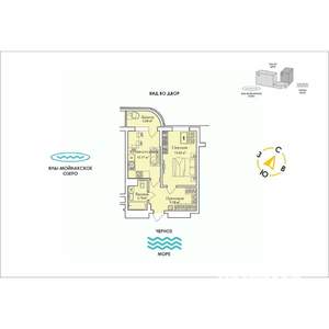 1-к квартира, строящийся дом, 44м2, 7/12 этаж