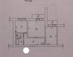 2-к квартира, вторичка, 51м2, 9/10 этаж