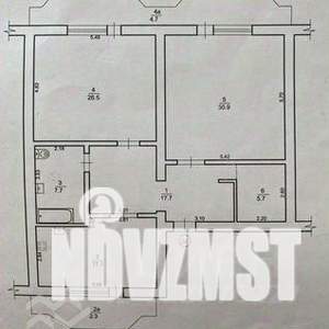 2-к квартира, вторичка, 106м2, 2/3 этаж