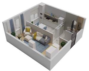 1-к квартира, вторичка, 37м2, 4/8 этаж