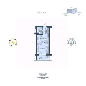 Студия квартира, вторичка, 31м2, 1/12 этаж