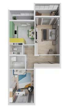 2-к квартира, вторичка, 62м2, 4/8 этаж