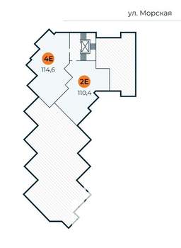 1-к квартира, строящийся дом, 110м2, 7/7 этаж