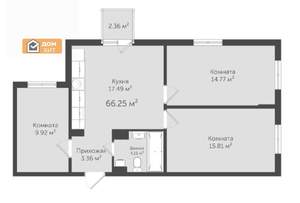 3-к квартира, вторичка, 80м2, 5/6 этаж