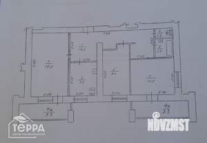 3-к квартира, вторичка, 73м2, 2/11 этаж