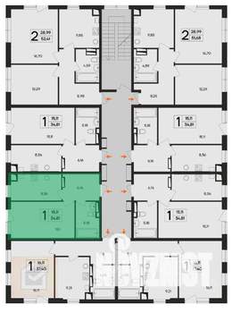 1-к квартира, вторичка, 35м2, 1/4 этаж