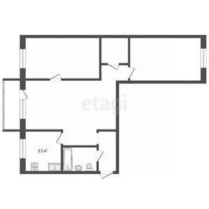 3-к квартира, вторичка, 57м2, 2/5 этаж