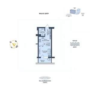 Студия квартира, вторичка, 31м2, 1/12 этаж