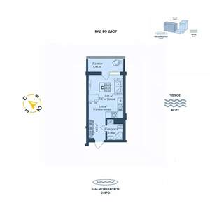 Студия квартира, вторичка, 31м2, 7/12 этаж