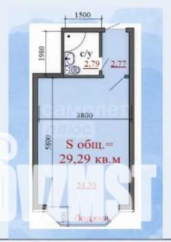 Студия квартира, вторичка, 30м2, 4/5 этаж
