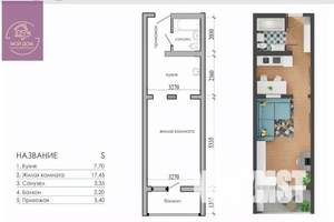 1-к квартира, сданный дом, 32м2, 1/13 этаж