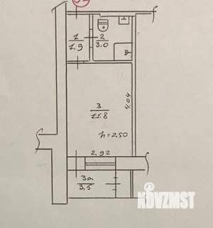 1-к квартира, вторичка, 17м2, 2/6 этаж
