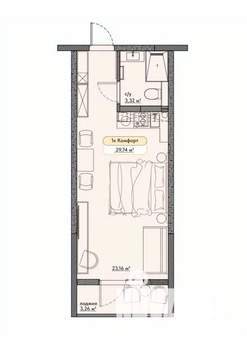 Студия квартира, вторичка, 30м2, 8/9 этаж