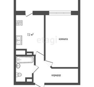 1-к квартира, вторичка, 36м2, 2/9 этаж