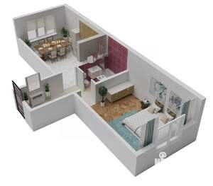 1-к квартира, вторичка, 44м2, 1/8 этаж