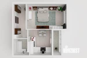 1-к квартира, строящийся дом, 40м2, 1/8 этаж