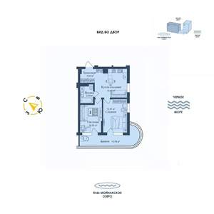 2-к квартира, вторичка, 54м2, 7/12 этаж