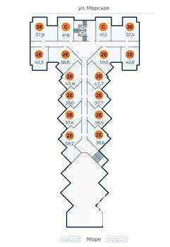 2-к квартира, вторичка, 57м2, 6/7 этаж