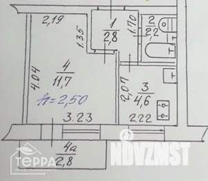 1-к квартира, вторичка, 24м2, 5/5 этаж