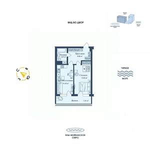 1-к квартира, вторичка, 52м2, 8/12 этаж