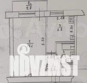 1-к квартира, вторичка, 31м2, 2/5 этаж