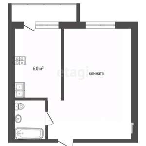 1-к квартира, вторичка, 35м2, 3/5 этаж