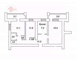 6-к квартира, вторичка, 65м2, 7/14 этаж