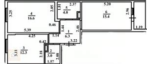 2-к квартира, вторичка, 59м2, 3/4 этаж