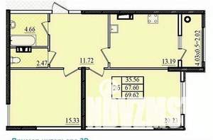 2-к квартира, вторичка, 70м2, 5/8 этаж