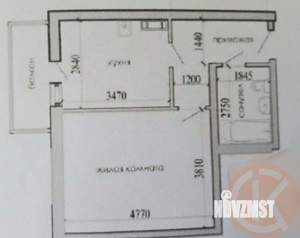 1-к квартира, вторичка, 43м2, 10/12 этаж