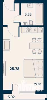 Студия квартира, вторичка, 26м2, 4/8 этаж
