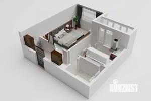 1-к квартира, вторичка, 41м2, 7/8 этаж