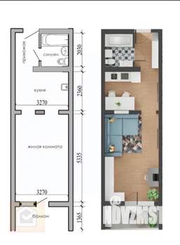 1-к квартира, вторичка, 34м2, 5/12 этаж