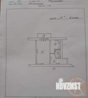 1-к квартира, вторичка, 33м2, 3/5 этаж