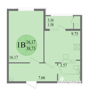 1-к квартира, вторичка, 39м2, 6/8 этаж