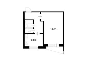 1-к квартира, вторичка, 34м2, 4/10 этаж