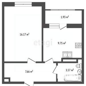1-к квартира, вторичка, 37м2, 6/8 этаж