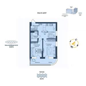 2-к квартира, вторичка, 51м2, 3/12 этаж