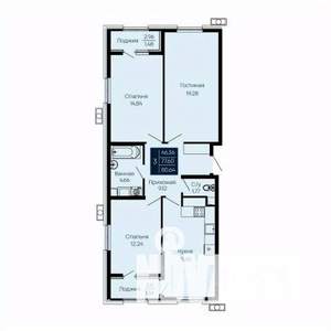 3-к квартира, вторичка, 81м2, 10/14 этаж