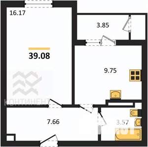 1-к квартира, вторичка, 39м2, 8/8 этаж