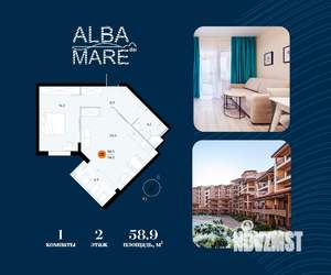 1-к квартира, вторичка, 59м2, 2/7 этаж