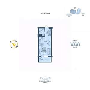 Студия квартира, вторичка, 30м2, 10/12 этаж