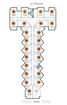 1-к квартира, вторичка, 39м2, 4/7 этаж